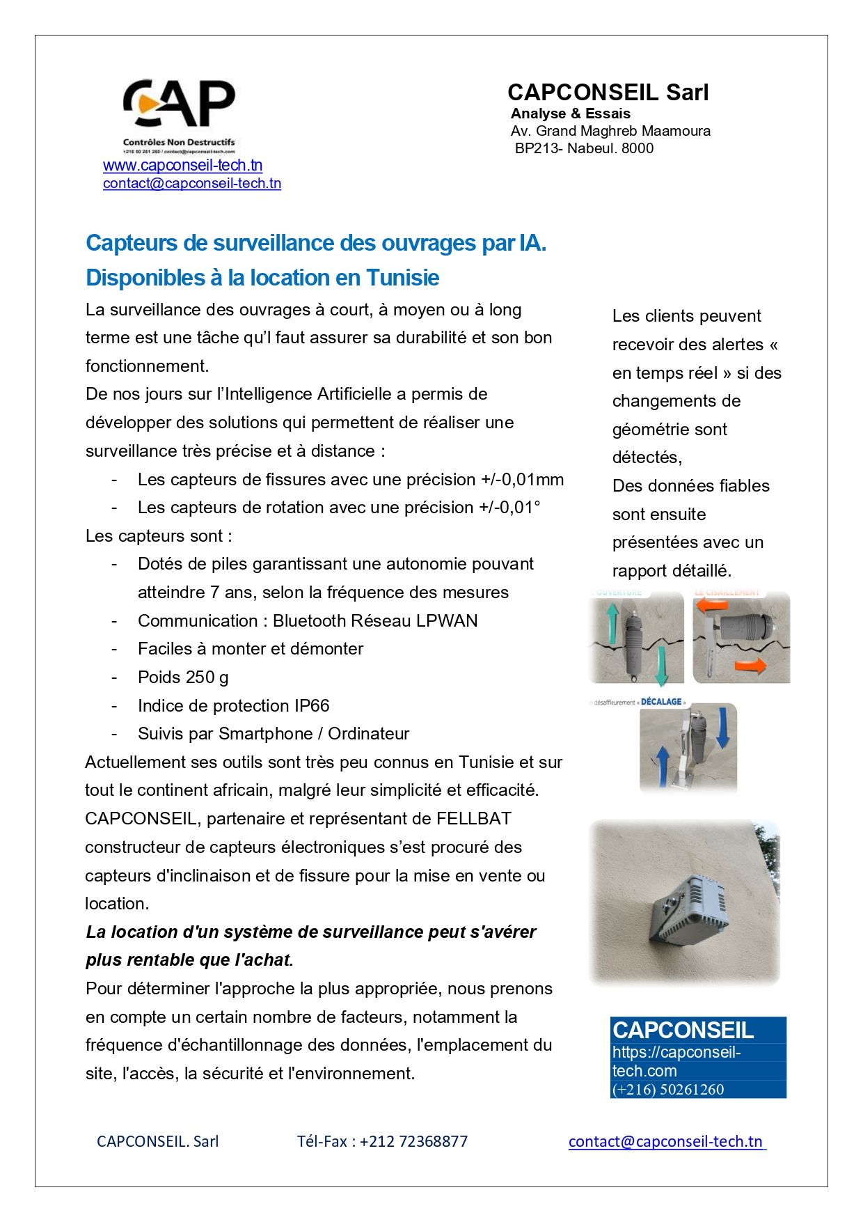 CAPTEURS ELECTRONIQUES
